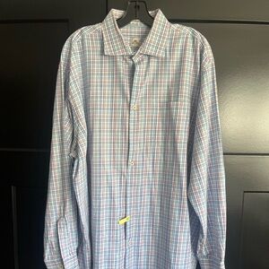 Peter Millar business casual dress shirt XXL Easy Care non iron. Regular fit